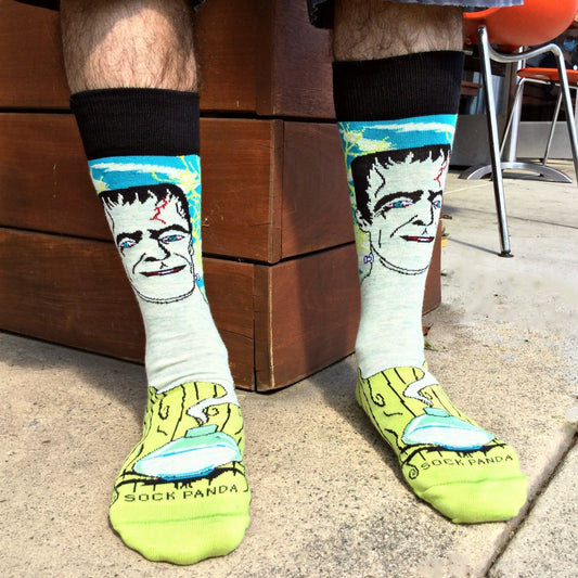 Frankenstein's Monster Socks from the Sock Panda (Adult Large - Men's Shoe Sizes 8 - 12)
