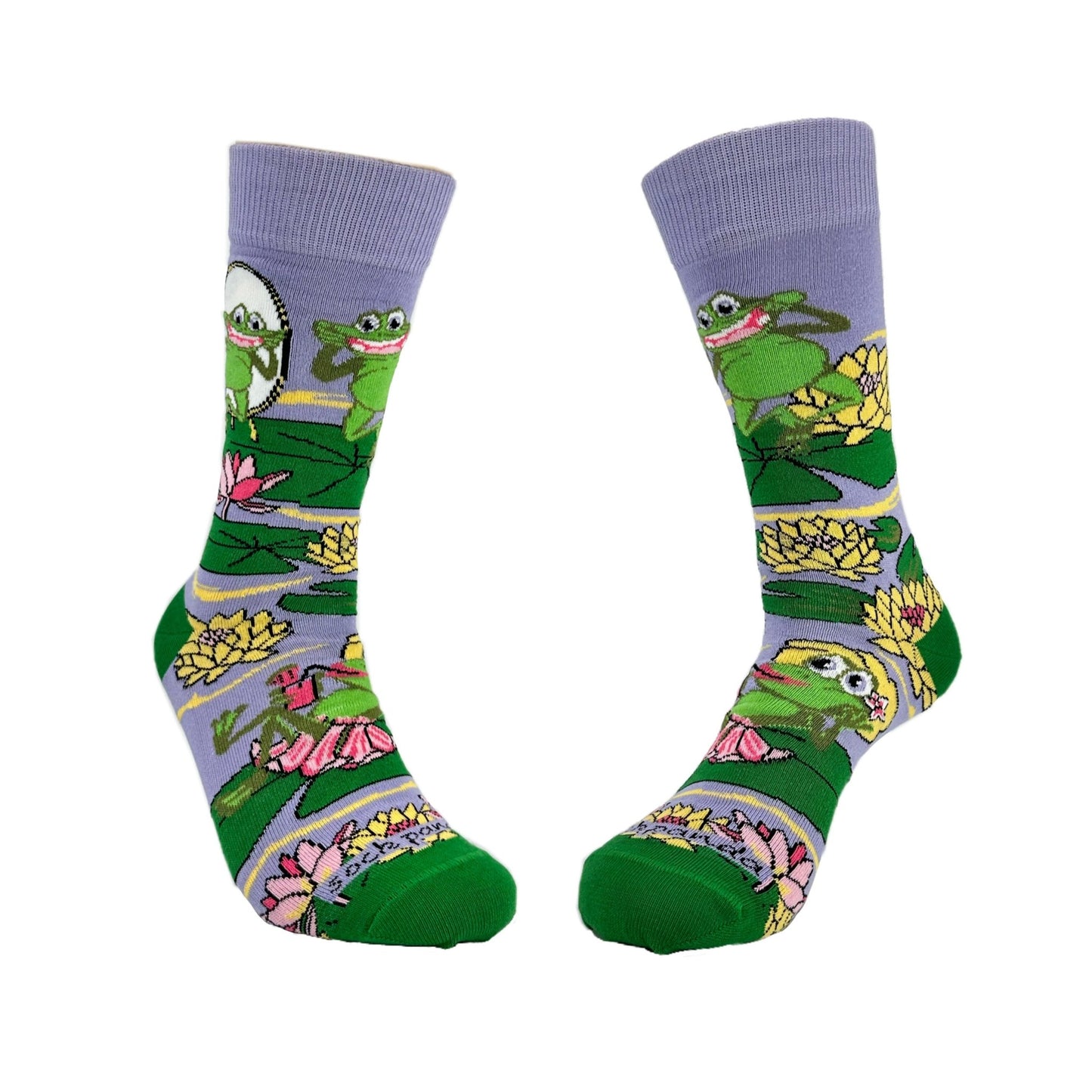 Frog Vanity Socks from the Sock Panda (Adult Medium - Women's Shoe Sizes 5 - 10)