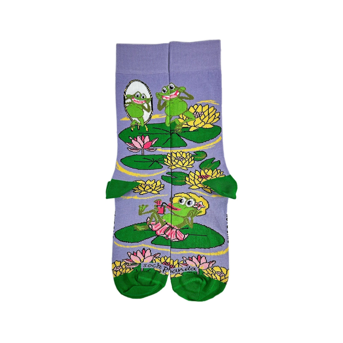 Frog Vanity Socks from the Sock Panda (Adult Medium - Women's Shoe Sizes 5-10), FrogVanityMd