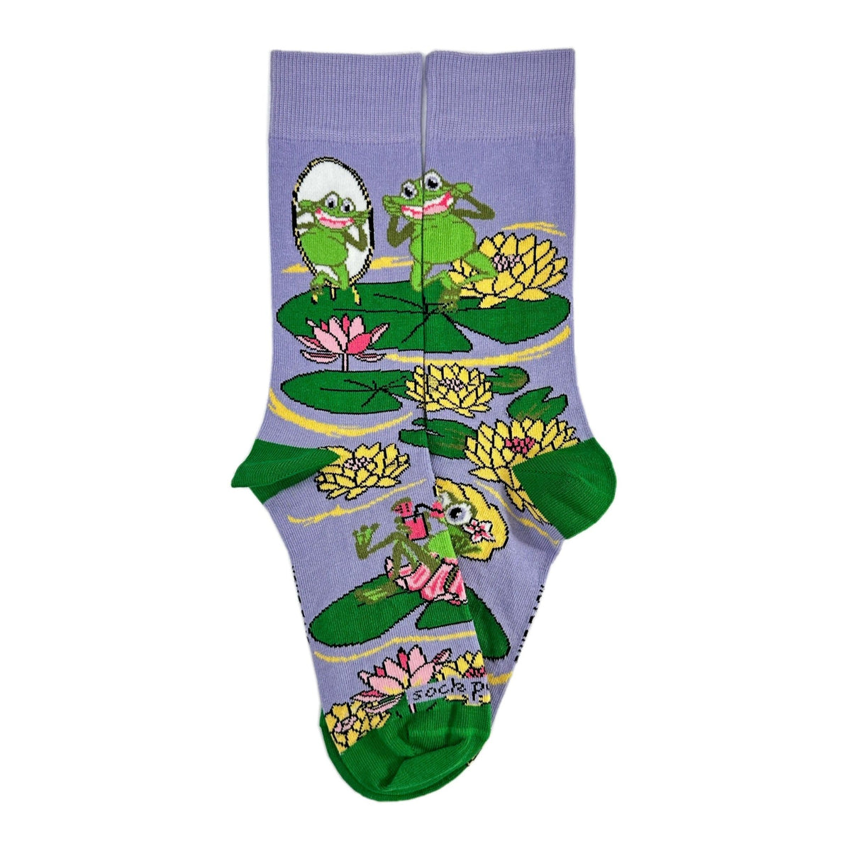 Frog Vanity Socks from the Sock Panda (Adult Medium - Women's Shoe Sizes 5-10), FrogVanityMd