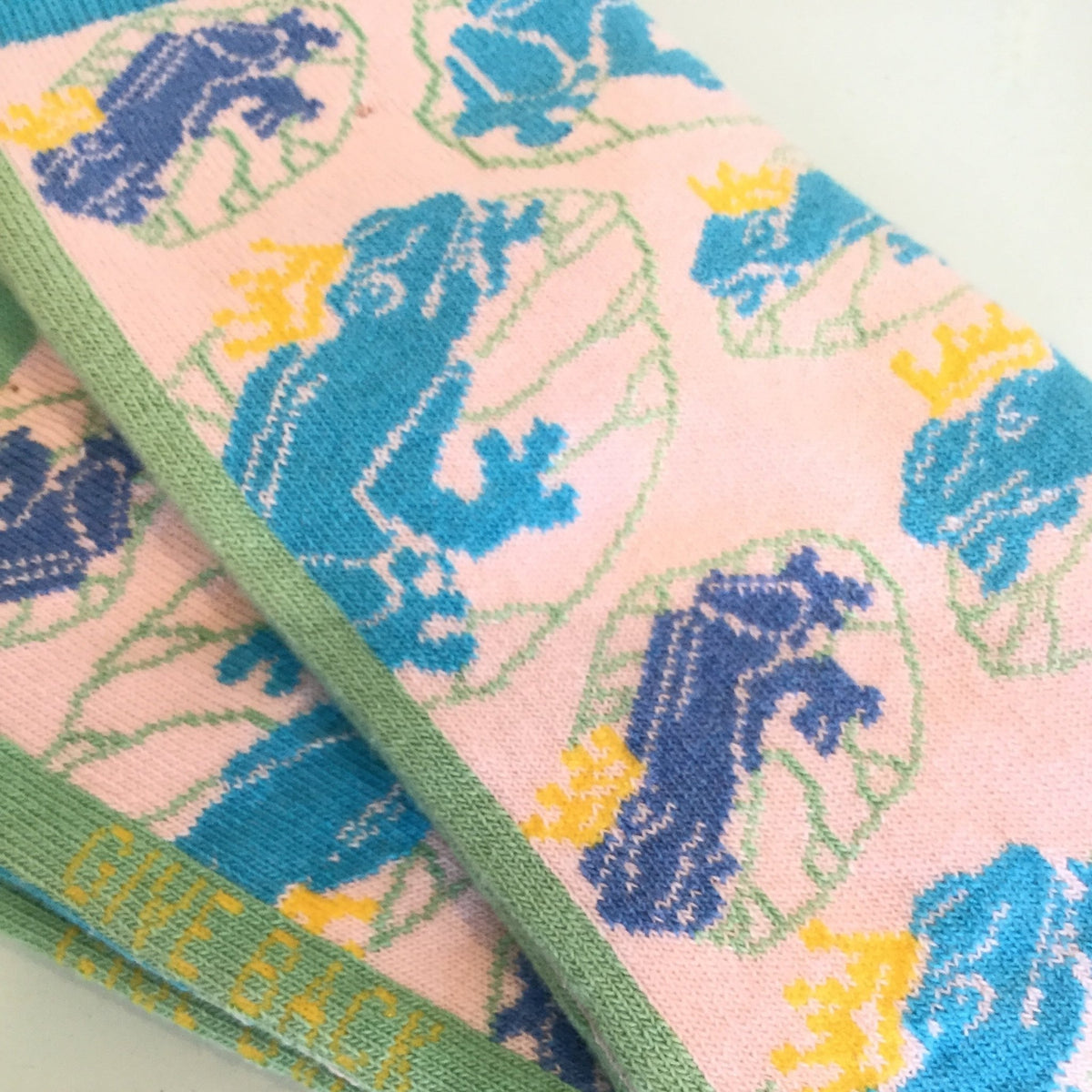 Frogs on a Lily Pad Socks (Frog Prince Fairy Tale) from the Sock Panda, Lily Pad