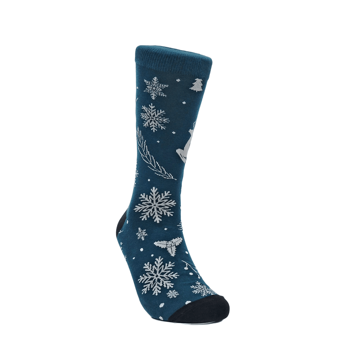 Frolicking Reindeer Socks from the Sock Panda (Adult Large - Men's Shoe Sizes 8-12), GreenReindeerLg