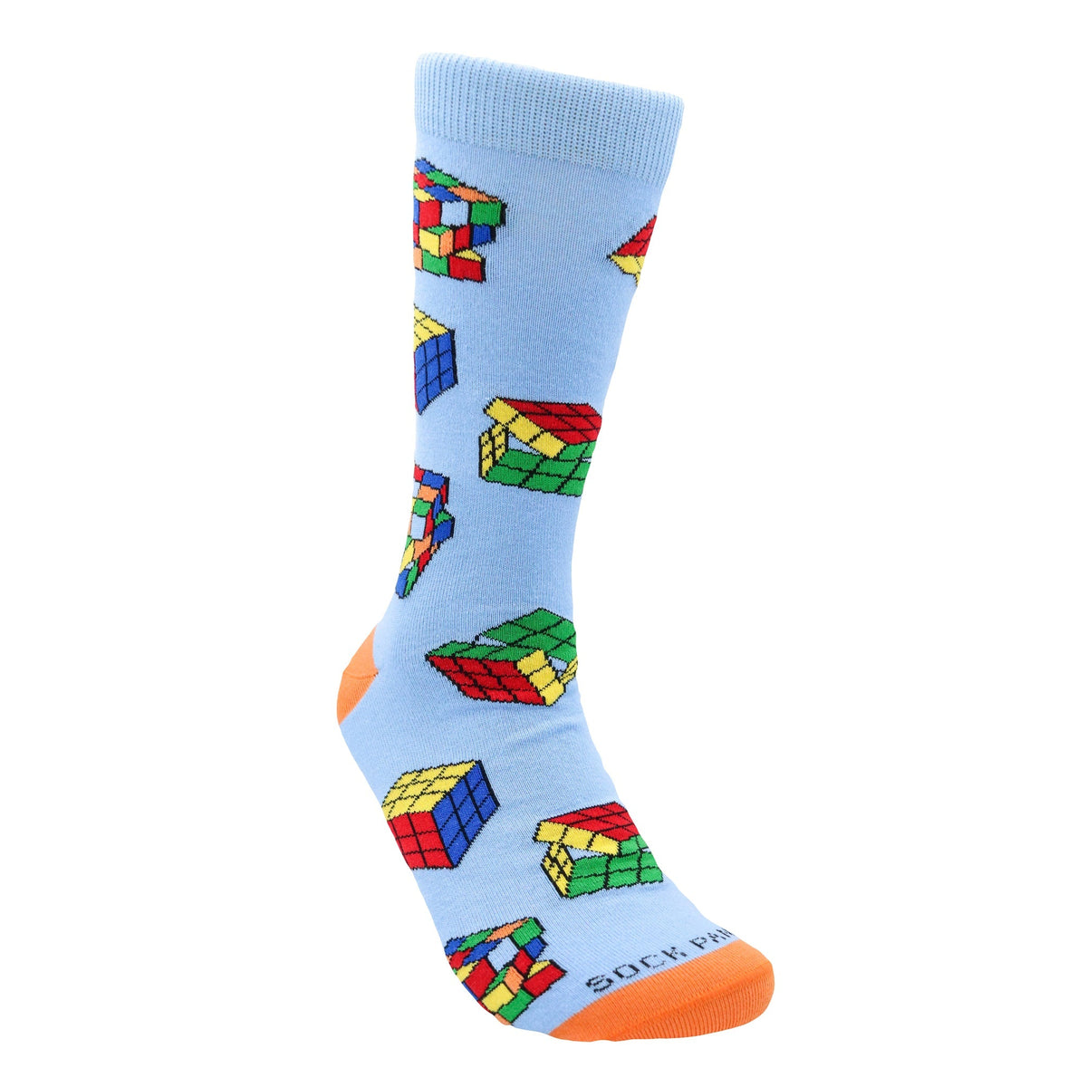 Fun Puzzle Cube Socks from the Sock Panda (Adult Large - Men's Shoe Sizes 8-12), Puzzle Cube Lg