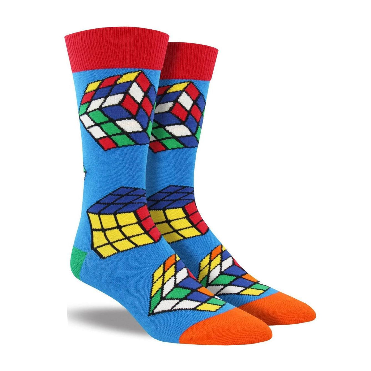 Fun Puzzle Cube Socks - Sock Panda (Adult Large - Men's Shoe Sizes 8-12), Puzzle Cube2