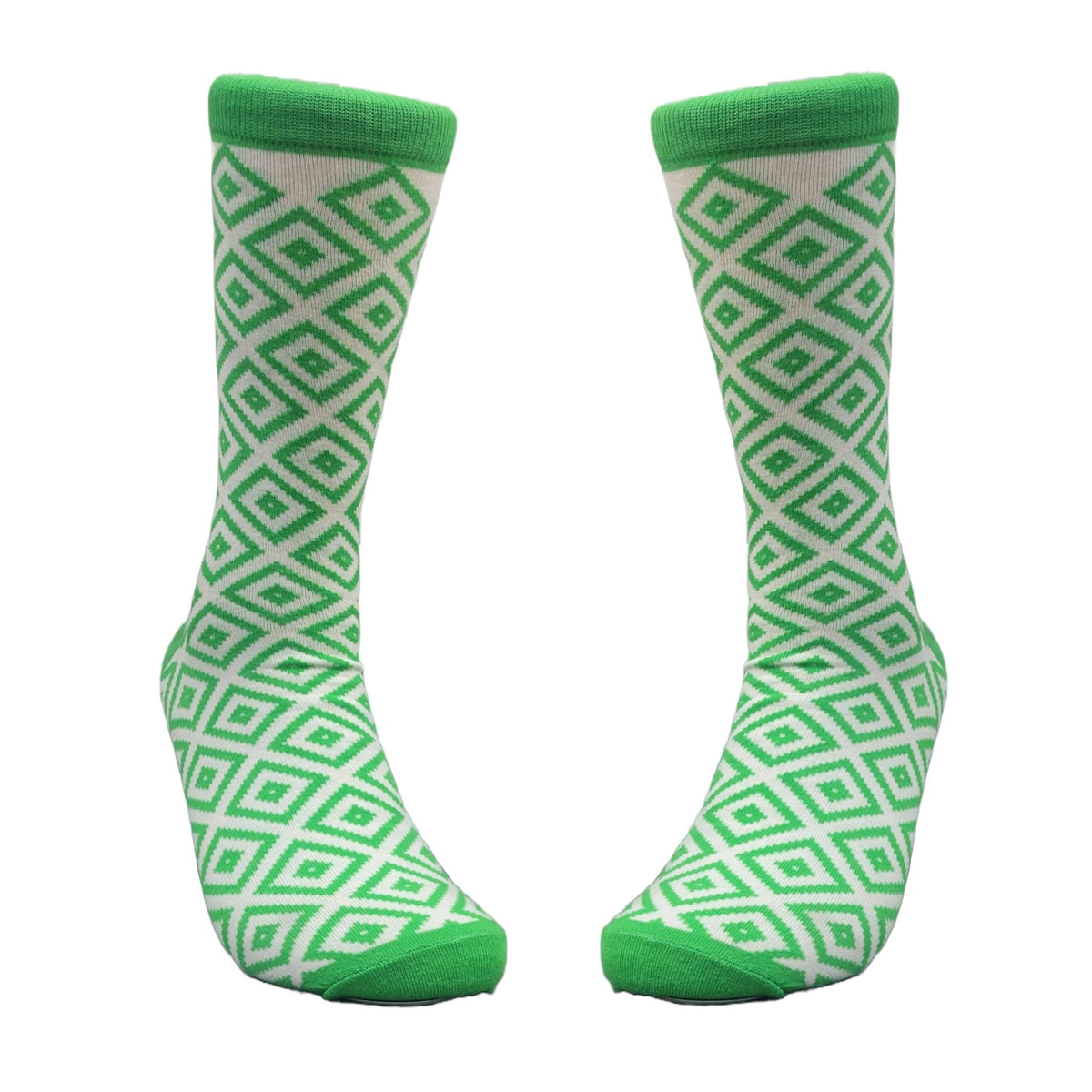 Green Diamond Pattern Socks from the Sock Panda, GreenDiamond
