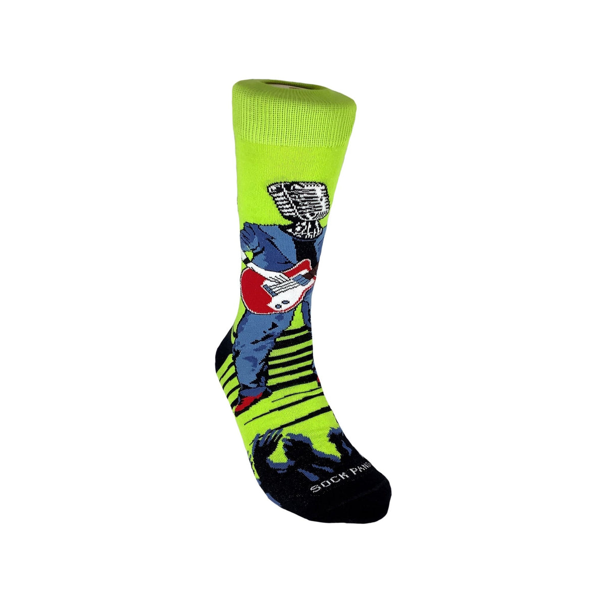 Guitar Singing Music Man Socks from the Sock Panda (Adult Large - Men's Shoe Sizes 8-12), MusicMan