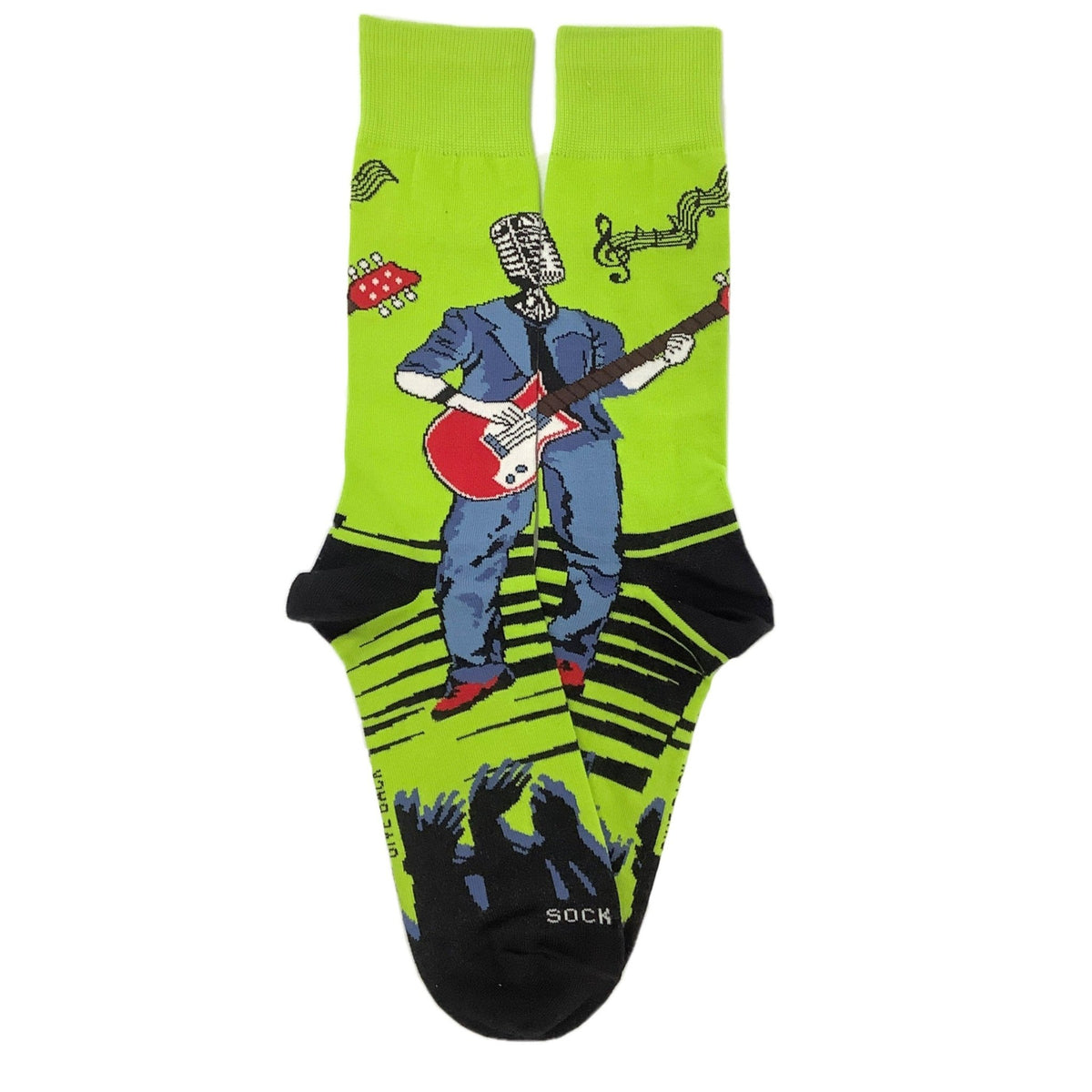 Guitar Singing Music Man Socks from the Sock Panda (Adult Large - Men's Shoe Sizes 8-12), MusicMan