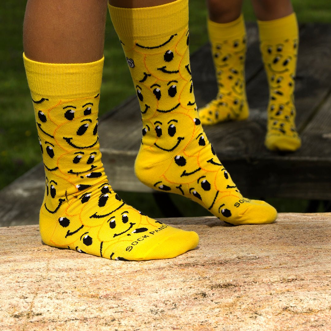 Happy Smiley Face Socks from the Sock Panda, Smiley Emoji-Lg