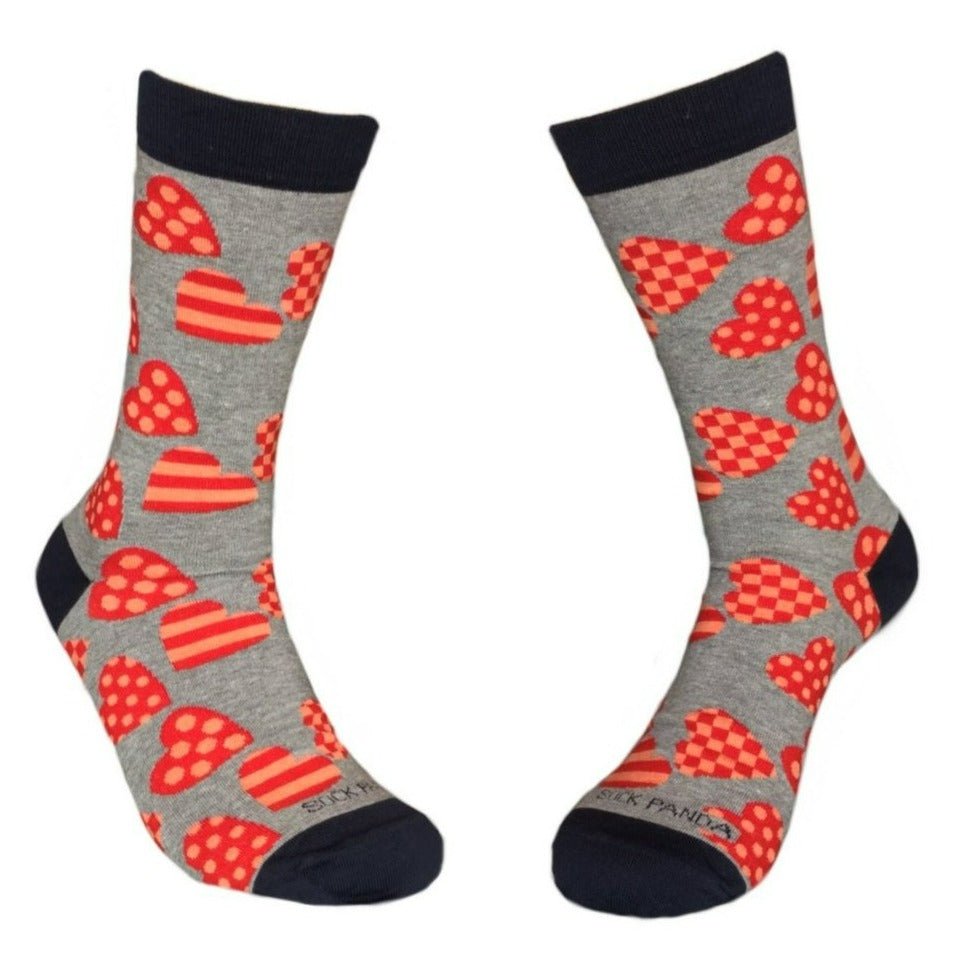 Heart Pattern Socks (Love) from the Sock Panda (Adult Medium - Women's Shoe Sizes 5-10), Heart Pattern