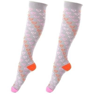 Heart Patterned Knee High (Compression Socks), HeartComp
