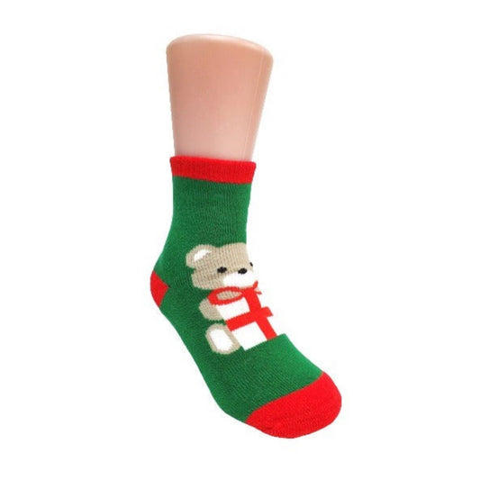 Holiday Gift Teddy Bear Socks for Kids (Ages 6 mo. to 7 yr)
