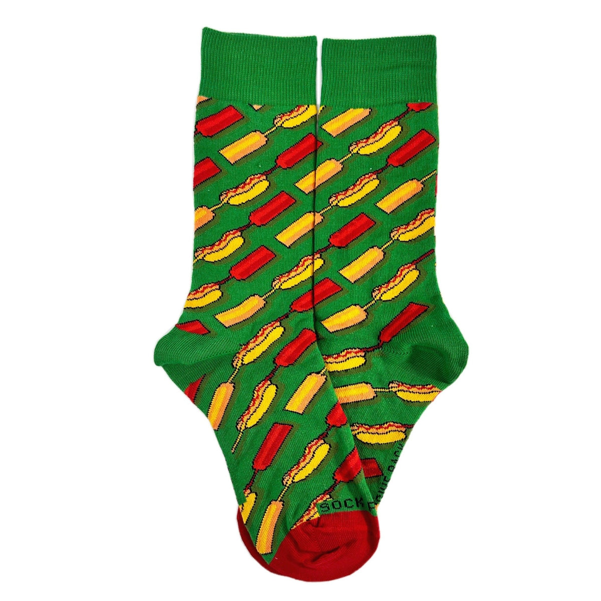 Hot Dog Picnic Socks from the Sock Panda (Adult Small - Shoe Sizes 2-5)