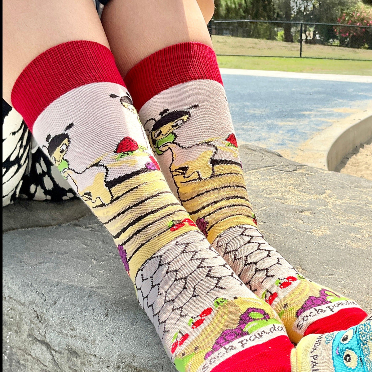 How Do You Like Your Pancakes Socks from the Sock Panda, BeePancake