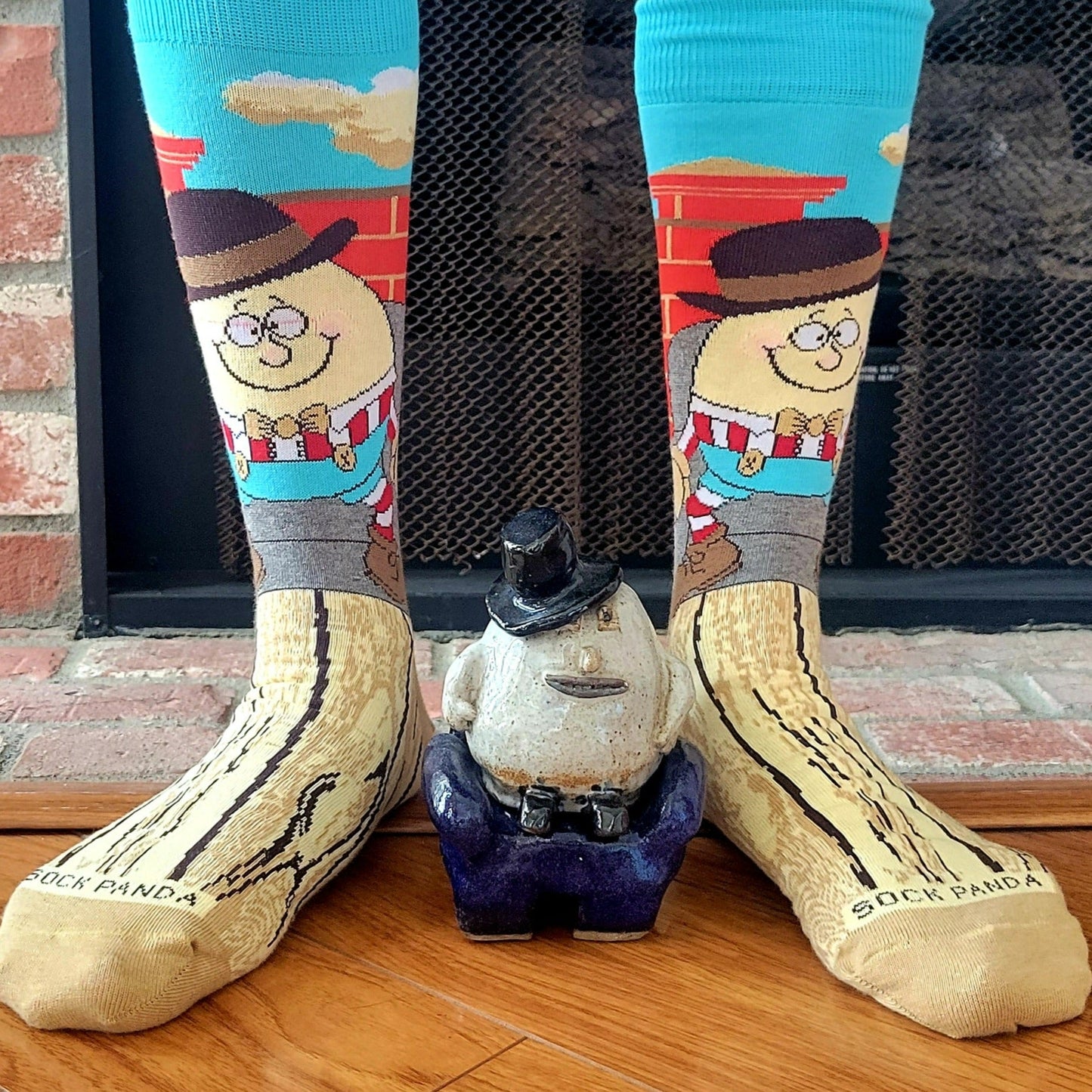 Humpty Dumpty Sits in a Chair Socks from the Sock Panda (Adult Large - Men's Shoe Sizes 8 - 12)