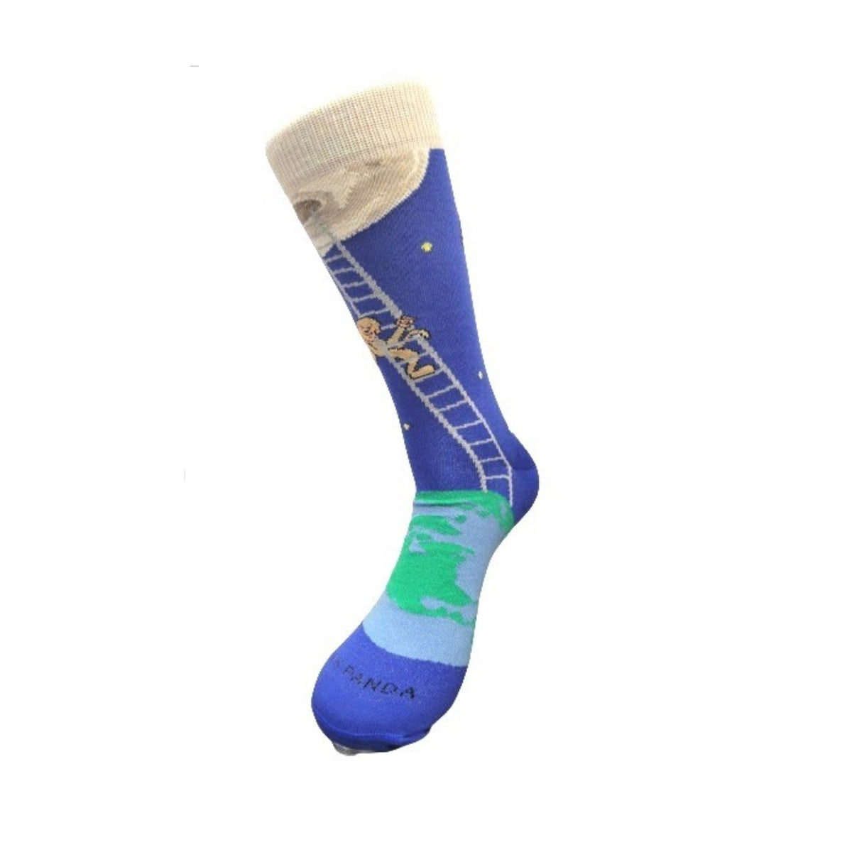 It is Good to Dream - Monkey Climbing Ladder to the Moon Socks from the Sock Panda, Moon Monkey
