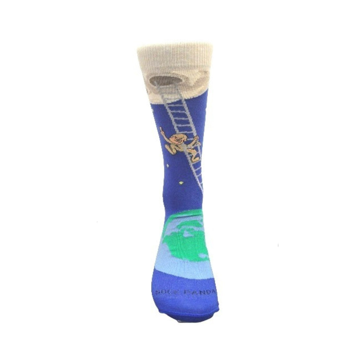 It is Good to Dream - Monkey Climbing Ladder to the Moon Socks from the Sock Panda, Moon Monkey