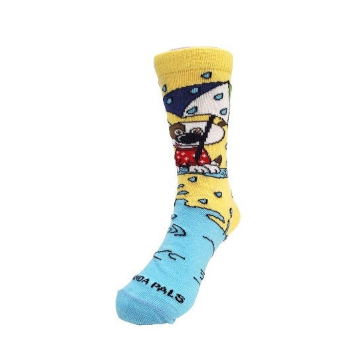 Jonathan the Dog in the Rain with an Umbrella Socks (Age 3 - 7)