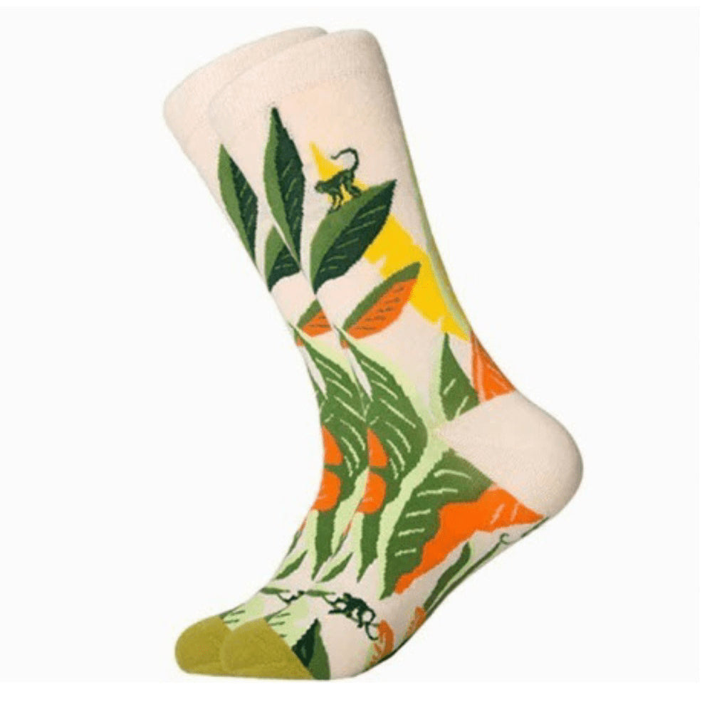 Jungle Safari Socks from the Sock Panda (Adult Medium - Women's Shoe Sizes 5-10), JungSafMd