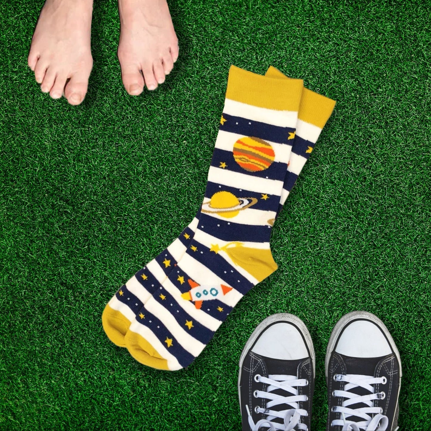 Jupiter and Saturn Planet Space Socks