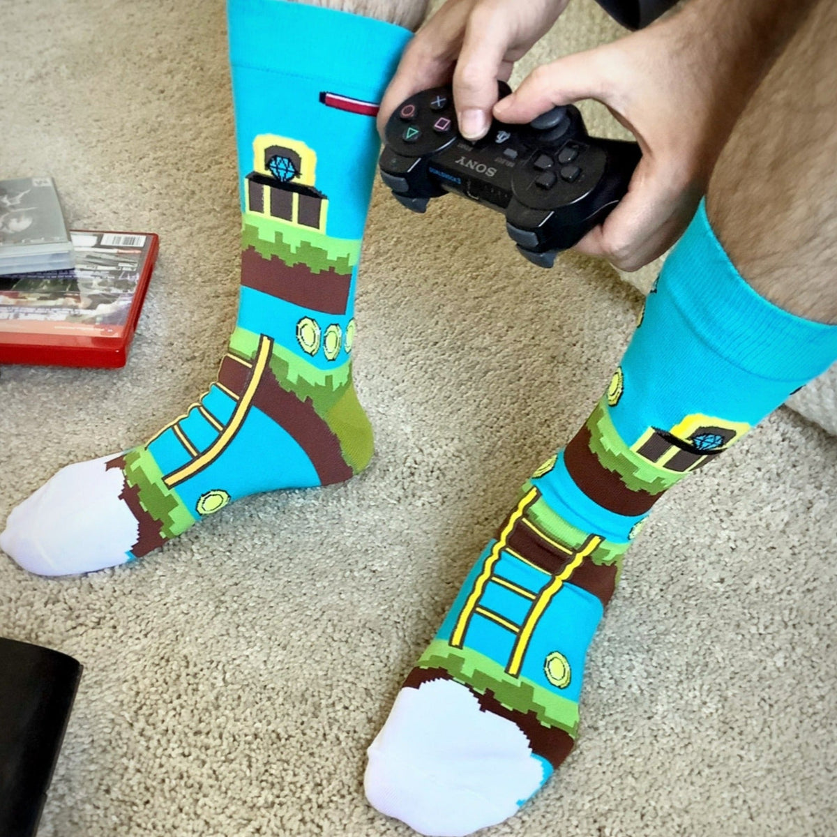 Level Up Video Game Socks from the Sock Panda, Level Up