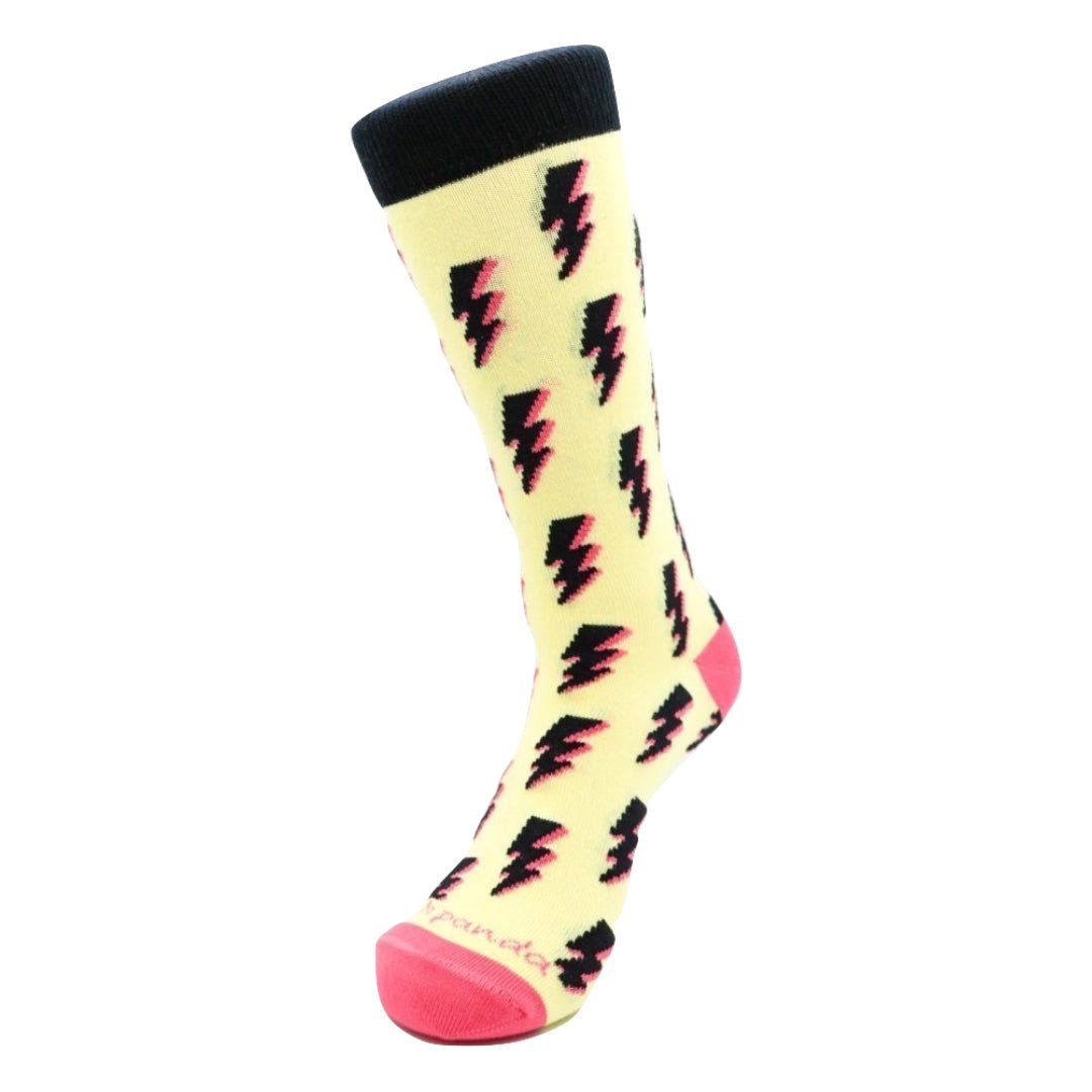 Lightning Bolts Socks (Adult Medium - Women's Shoe Sizes 5-10), Woman Lightning