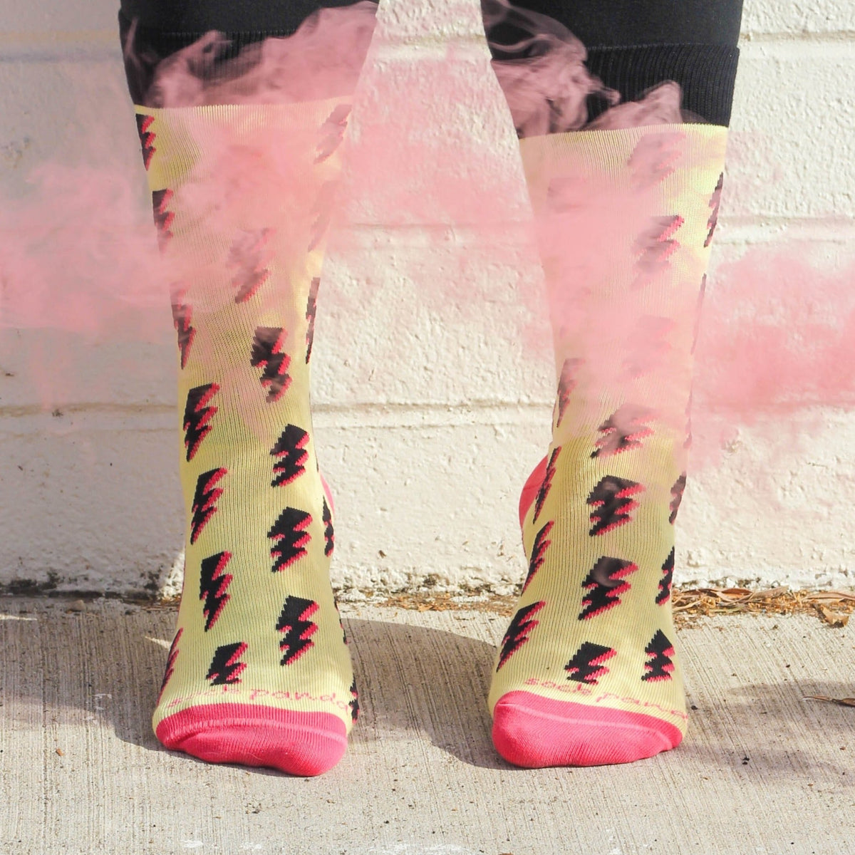 Lightning Bolts Socks (Adult Medium - Women's Shoe Sizes 5-10), Woman Lightning