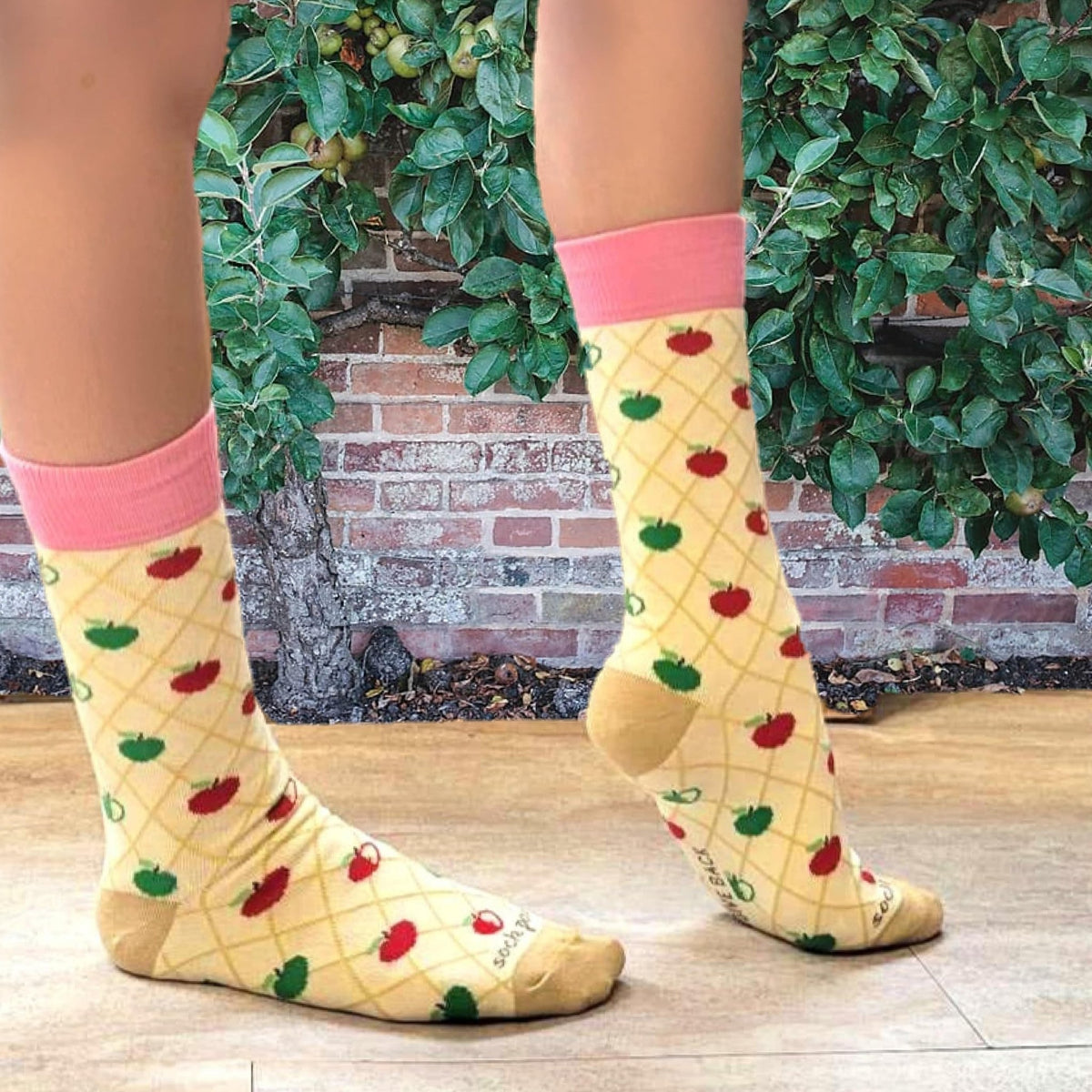 Love Apple Pattern Socks from the Sock Panda (Adult Medium - Women's Shoe Sizes 5-10), Love Apples