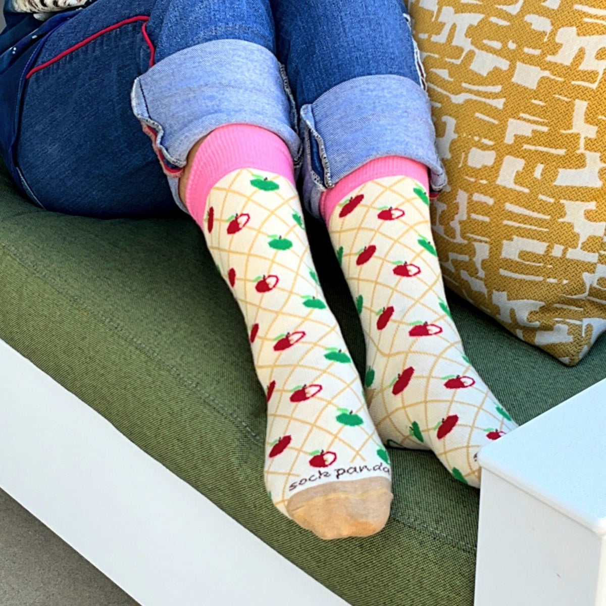 Love Apple Pattern Socks from the Sock Panda (Adult Medium - Women's Shoe Sizes 5-10), Love Apples