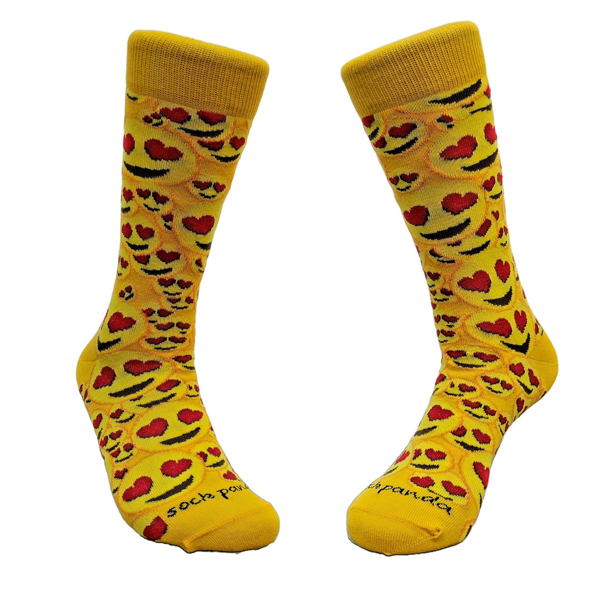 Love Eye Emoji Patterned Socks from the Sock Panda (Adult Medium - Women's Shoe Sizes 5-10), LoveEyesMd