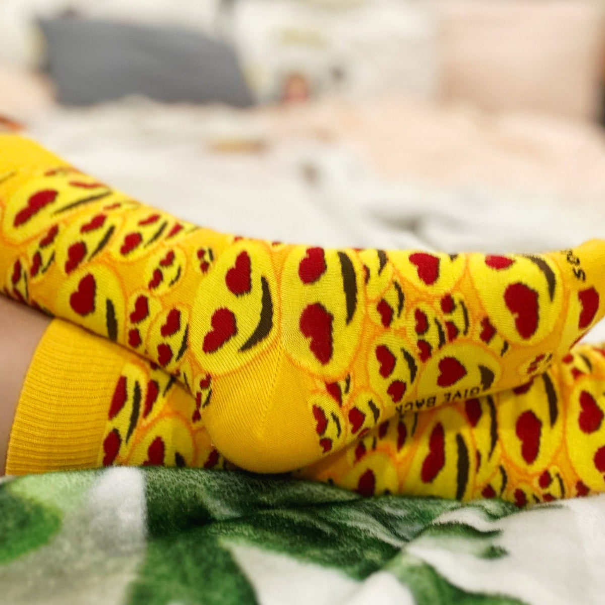 Love Eye Emoji Patterned Socks from the Sock Panda (Adult Medium - Women's Shoe Sizes 5-10), LoveEyesMd