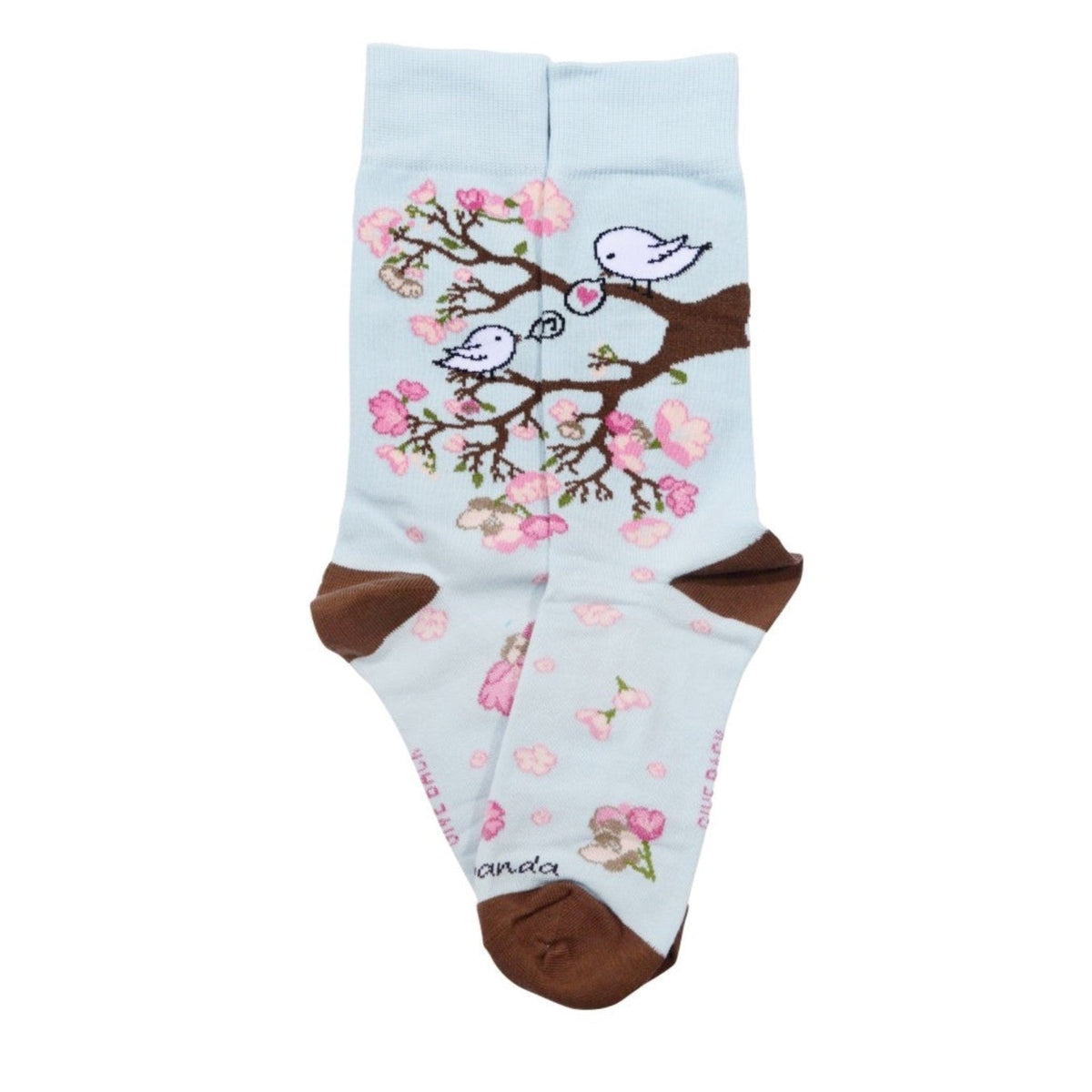 Love Songbird in a Tree Socks from the Sock Panda (Adult Medium), Love Birds