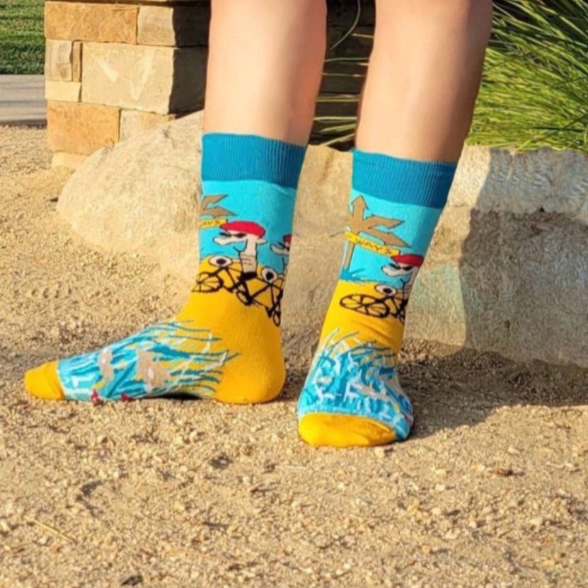 Many Ways Bicycle Socks from the Sock Panda (Adult Small - Shoe Sizes 2-5), Many Ways Tw