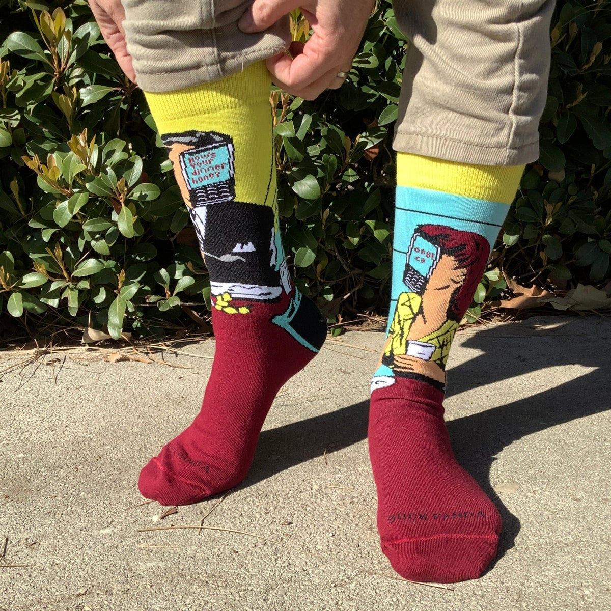 Modern Date and the New Normal Socks from the Sock Panda (Adult Large - Men's Shoe Sizes 8-12), Modern Date2