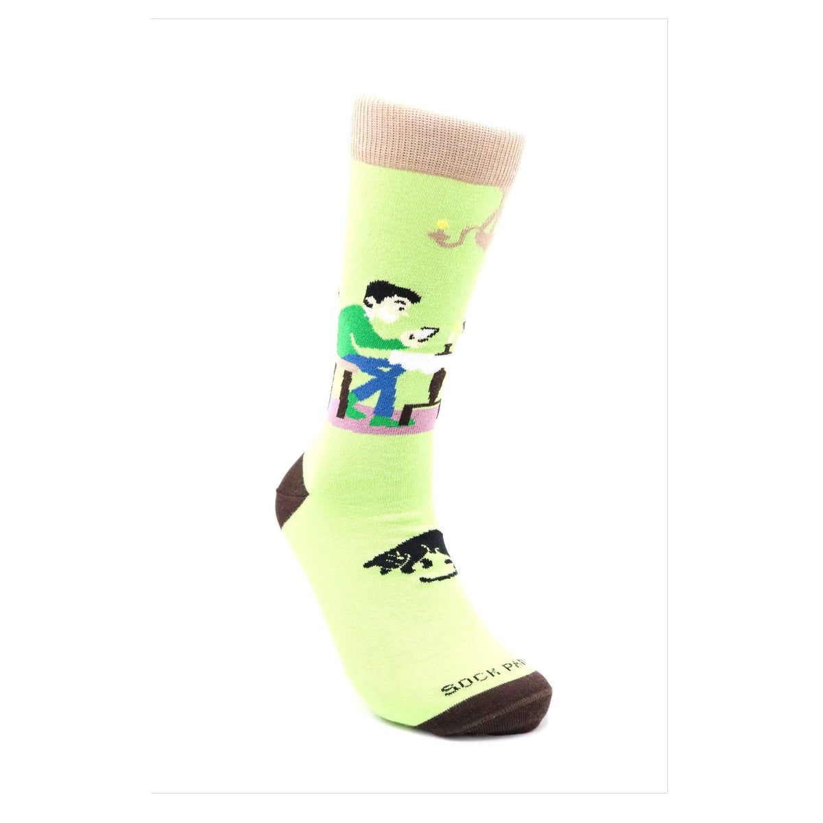 Modern Date - Texting While Eating Socks - Sock Panda, Modern Date