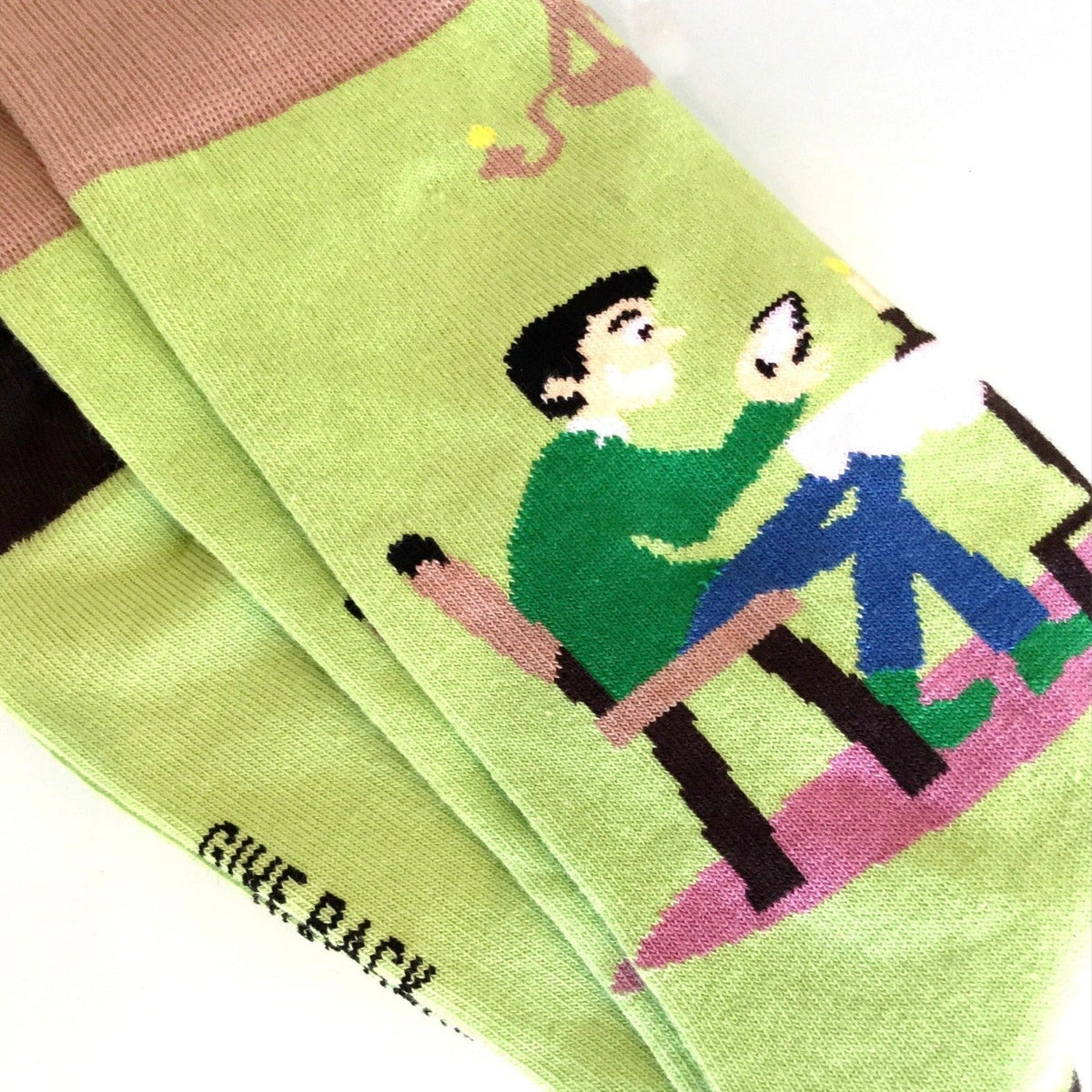 Modern Date - Texting While Eating Socks - Sock Panda, Modern Date