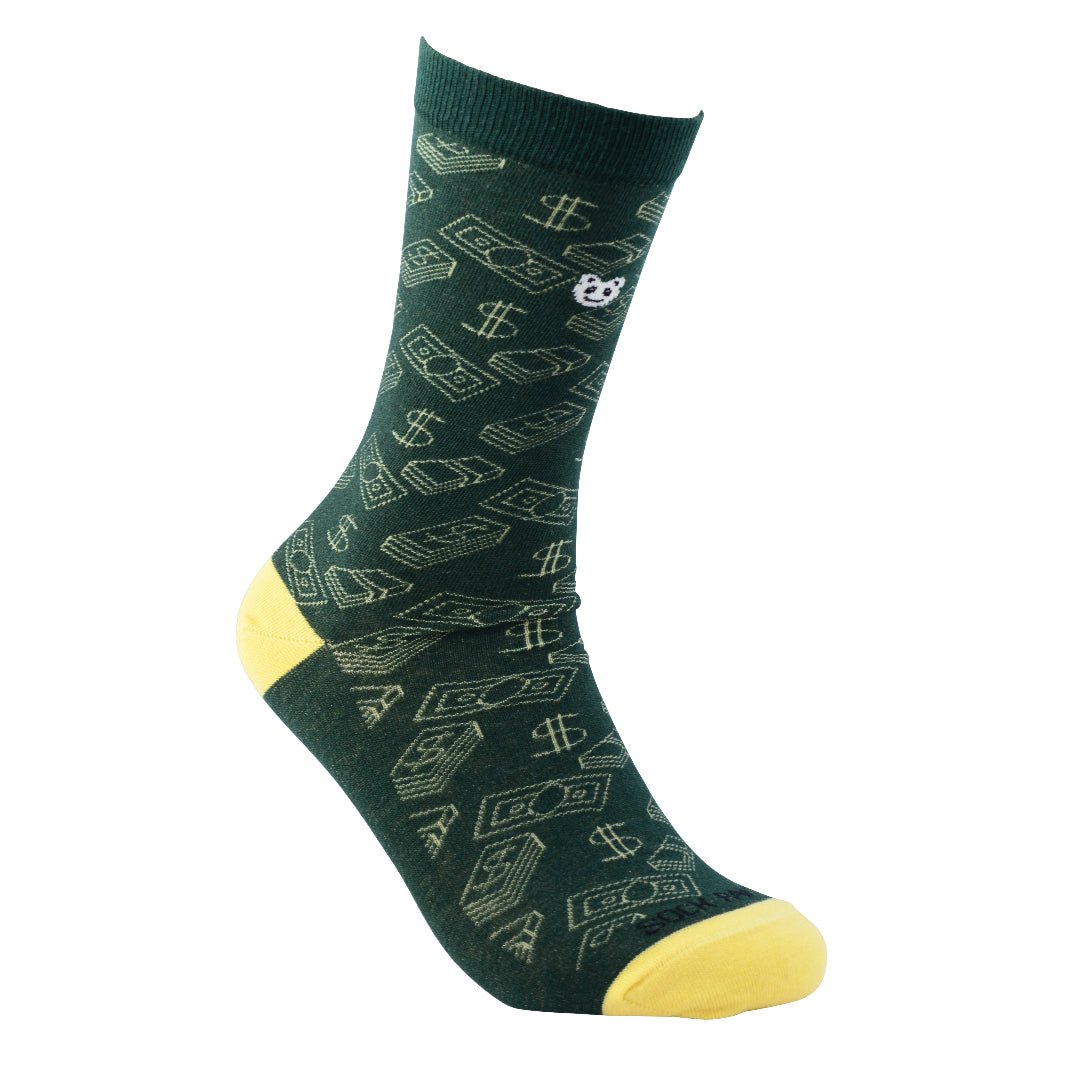 Money Socks from the Sock Panda (Adult Medium - Women's Shoe Sizes 5 - 10)