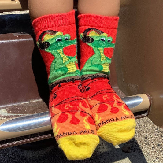 Music Dragon on Fire Socks (Ages 3 - 7) from the Sock Panda
