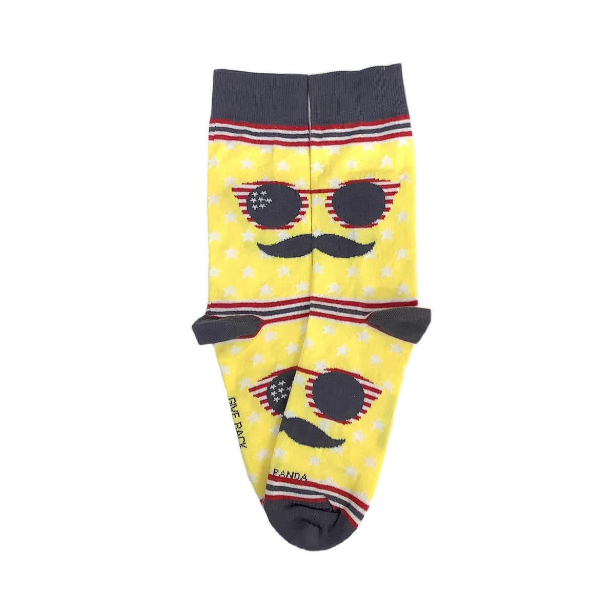 Mustache and Sunglasses Socks from the Sock Panda (Adult Large - Men's Shoe Sizes 8-12), Mustache Sunglasses Lg