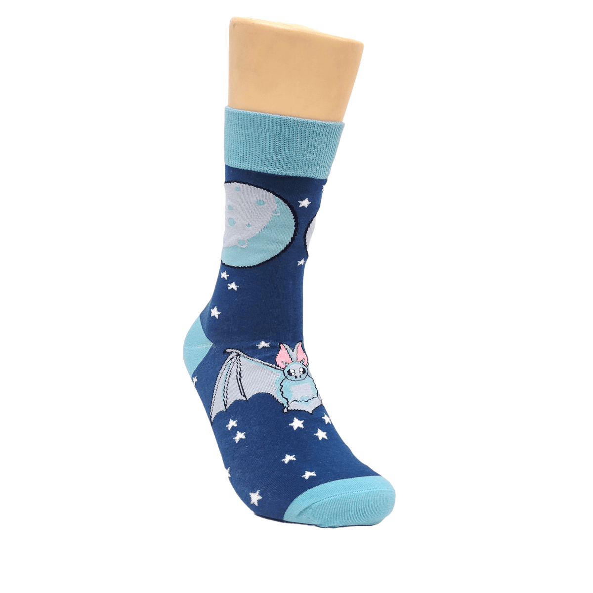 Night Bat Under the Moon Socks (Adult Medium - Women's Shoe Sizes 5-10), NightBatMd
