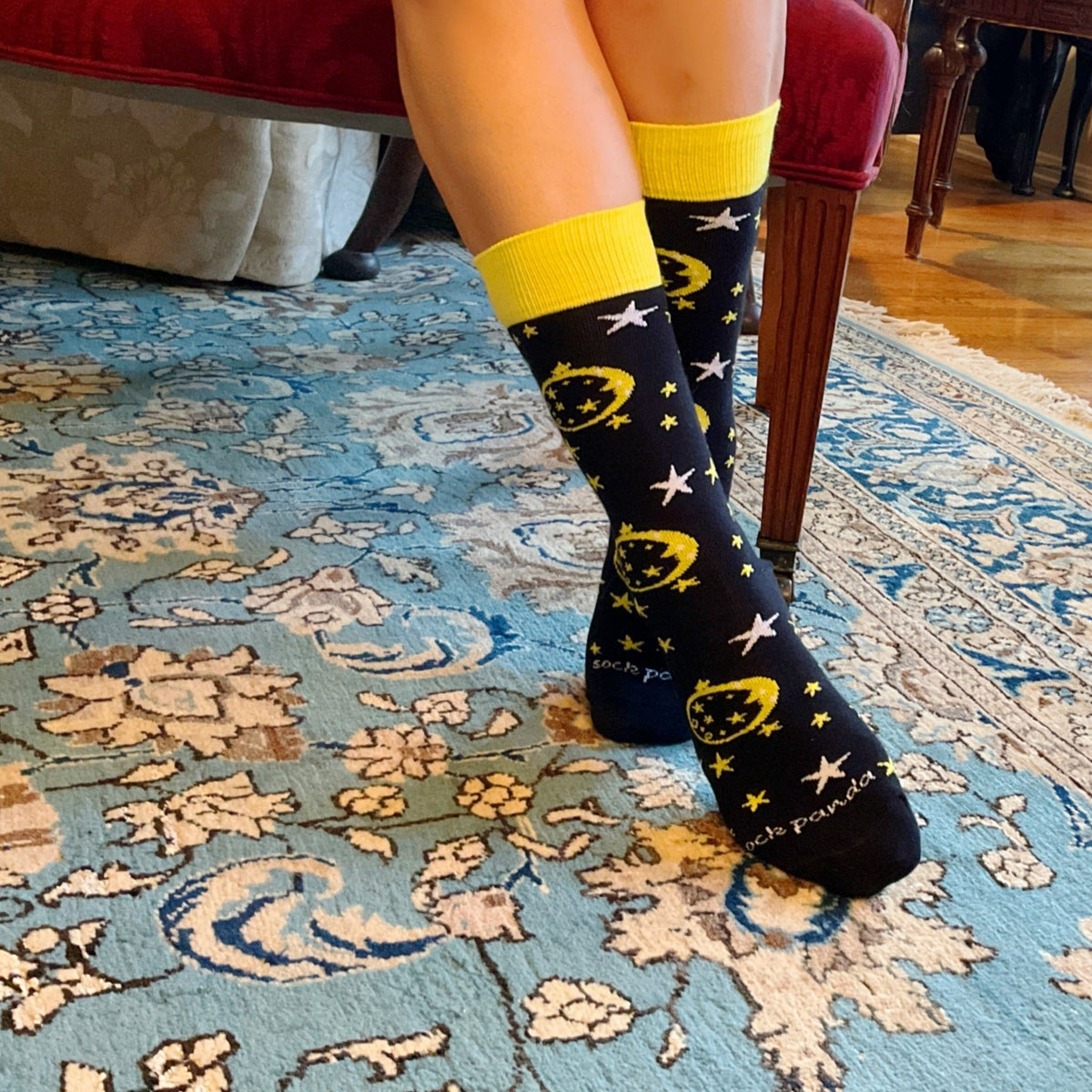 Night Sky Patterned Socks from the Sock Panda (Adult Medium - Women's Shoe Sizes 5-10), NightSkyMd