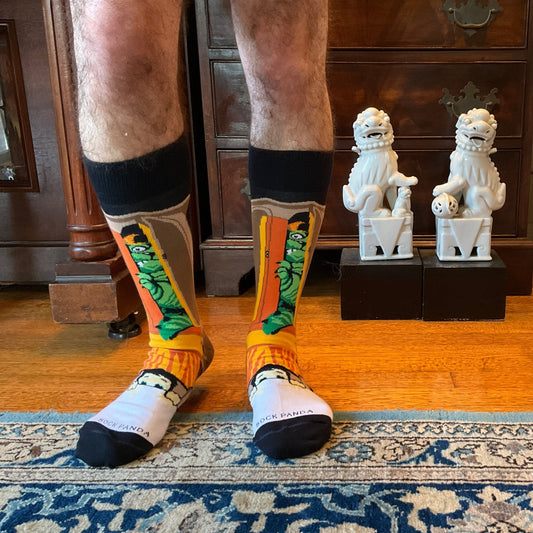 Nightmare Monster in the Closet Socks from the Sock Panda (Adult Large - Men's Shoe Sizes 8 - 12)