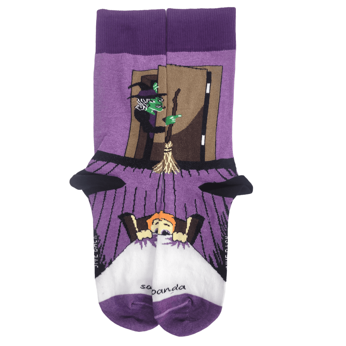 Nightmare Witch in the Closet Socks from the Sock Panda (Adult Medium - Women's Shoe Sizes 5-10), ClosetWitchMd