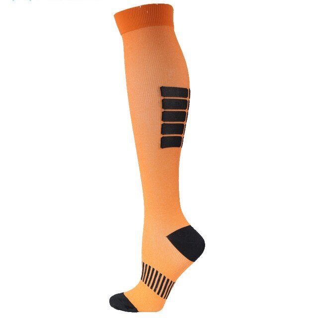Orange Athletic Knee High - (Compression Socks), OrangeCompSM