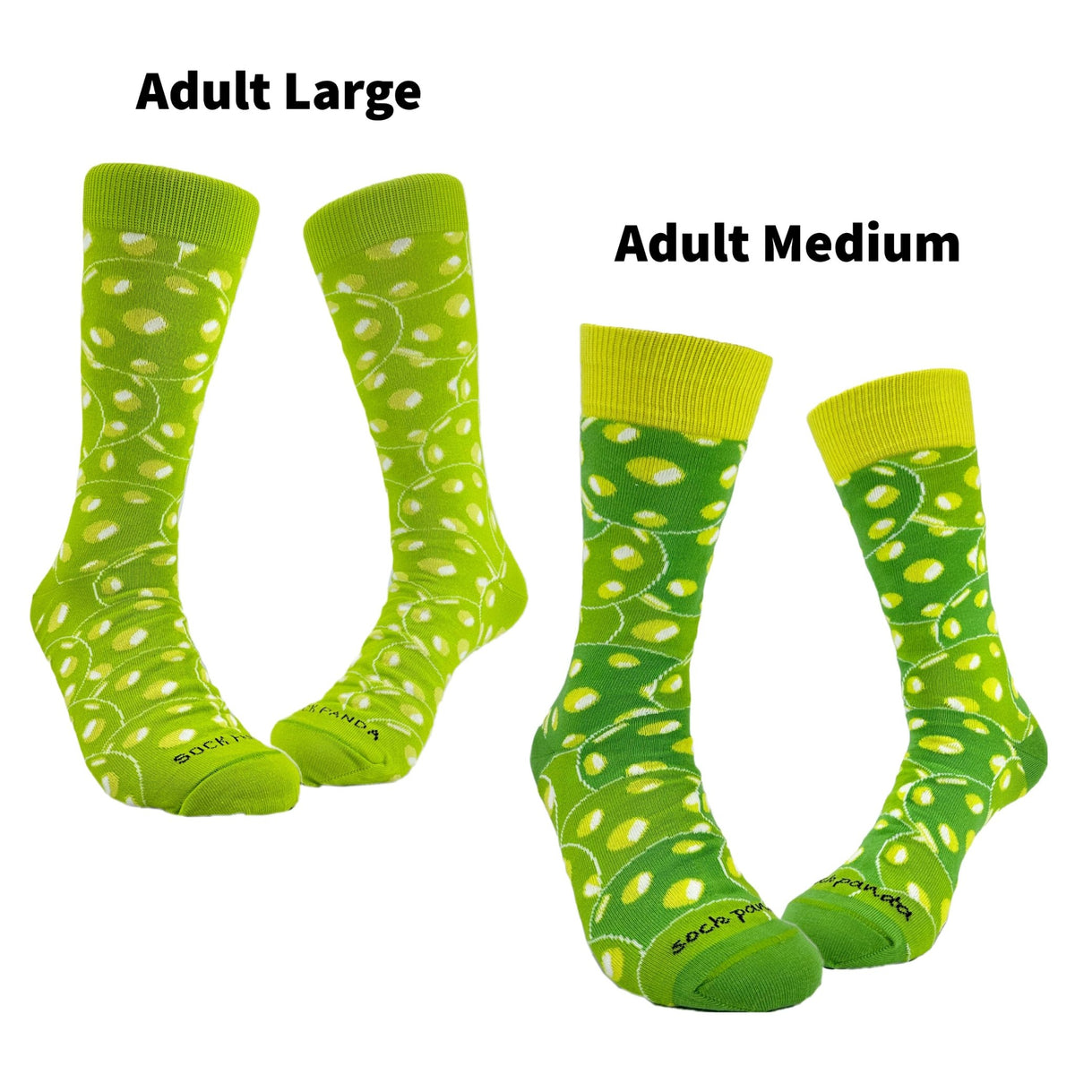 Overlapping Pickleball Pattern Socks from the Sock Panda, PicklePattLg