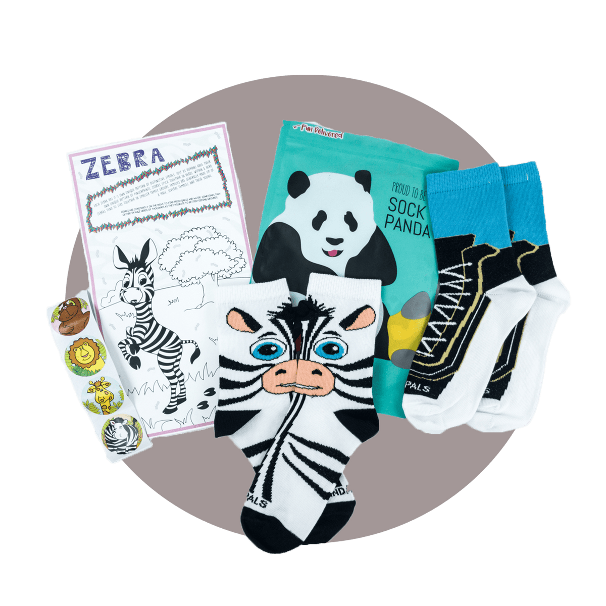 Panda Pals Kids Sock Subscription (Ages 3-7), PS-Girl-1