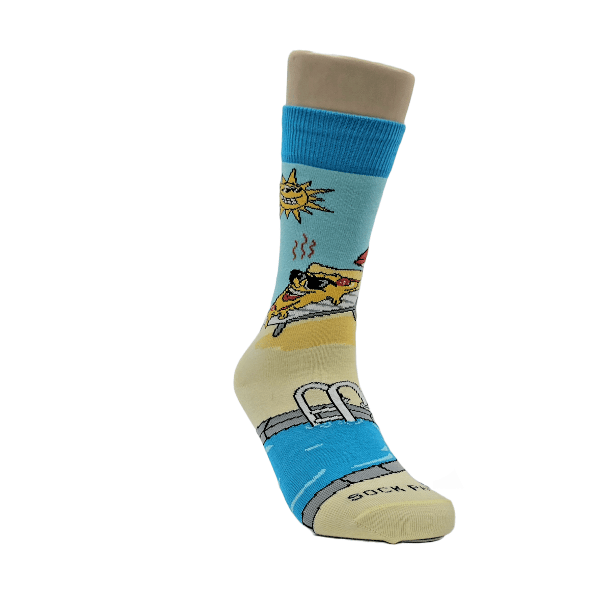 Pizza Baking in the Sun Socks from the Sock Panda (Adult Small - Shoe Sizes 2-5), PizzaBakeSm
