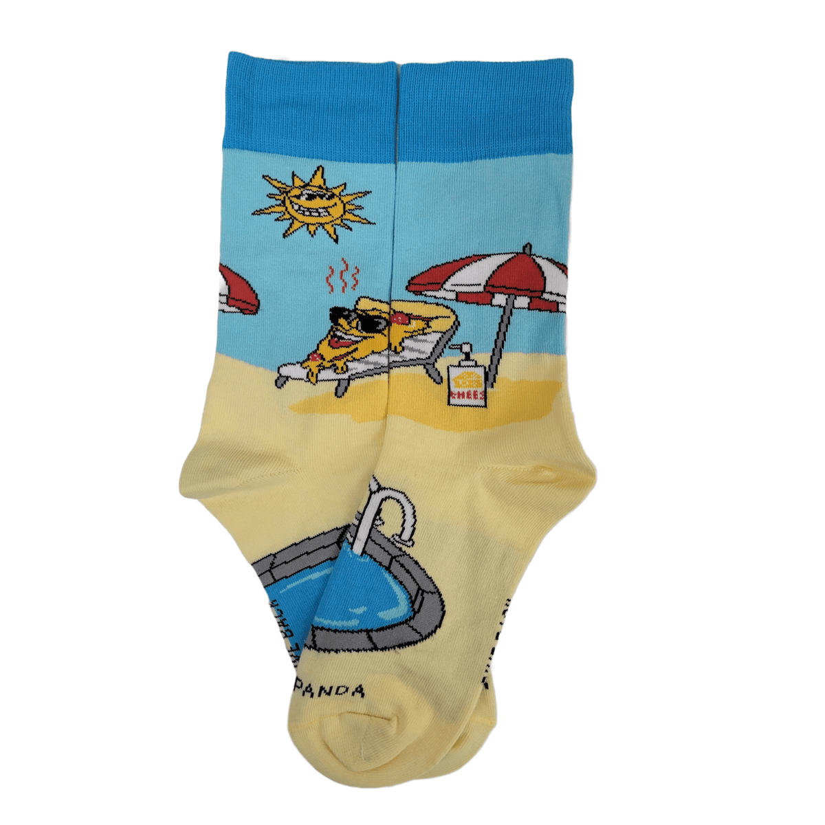 Pizza Baking in the Sun Socks from the Sock Panda (Adult Small - Shoe Sizes 2-5), PizzaBakeSm