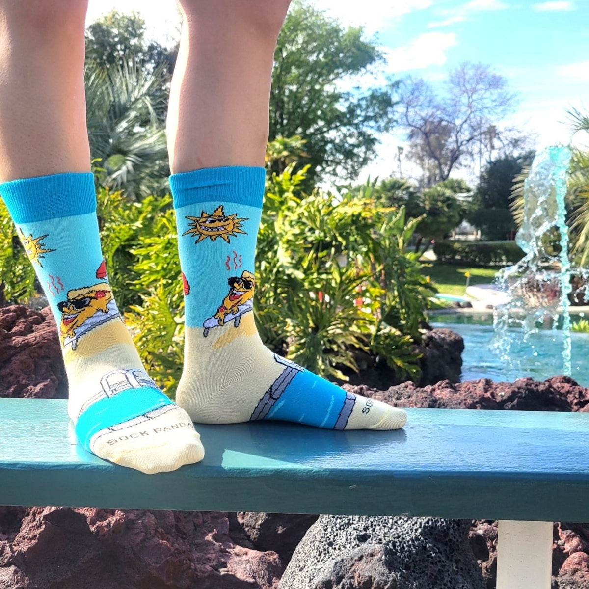 Pizza Baking in the Sun Socks from the Sock Panda (Adult Small - Shoe Sizes 2-5), PizzaBakeSm