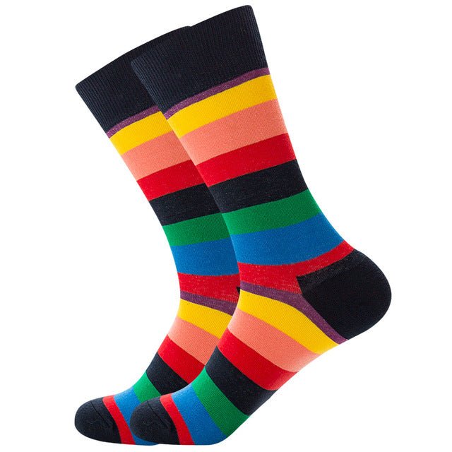 Rainbow Stripes Socks from the Sock Panda (Adult Large - Men's Shoe Sizes 8-12), RainbowMan2