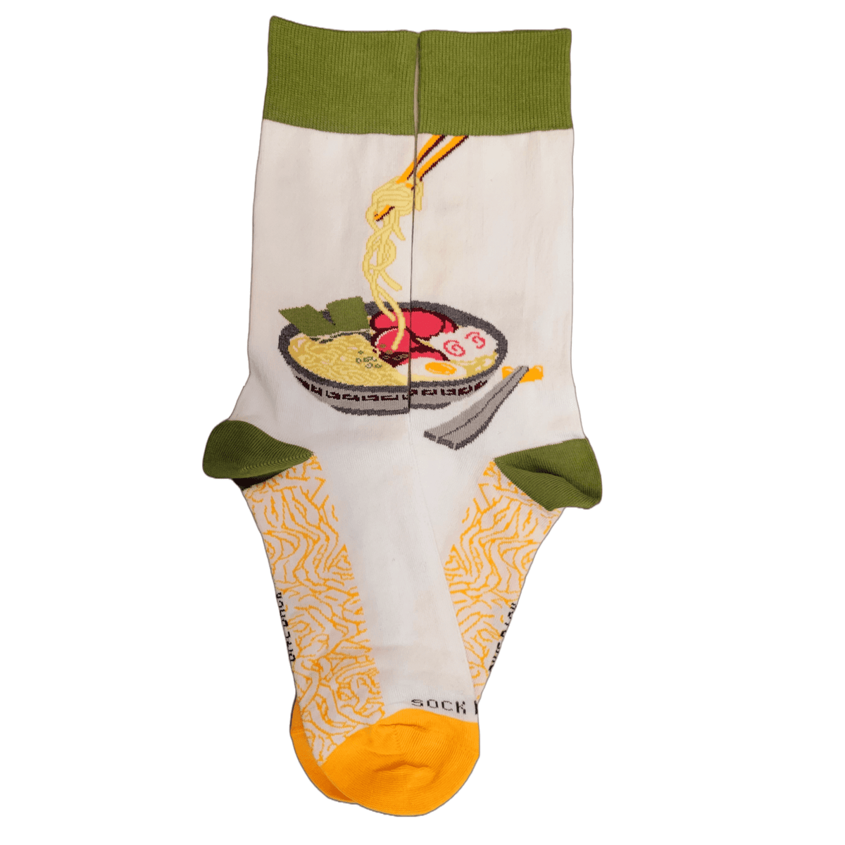 Ramen Socks from the Sock Panda (Adult Large - Men's Shoe Sizes 8-12), RamenLg